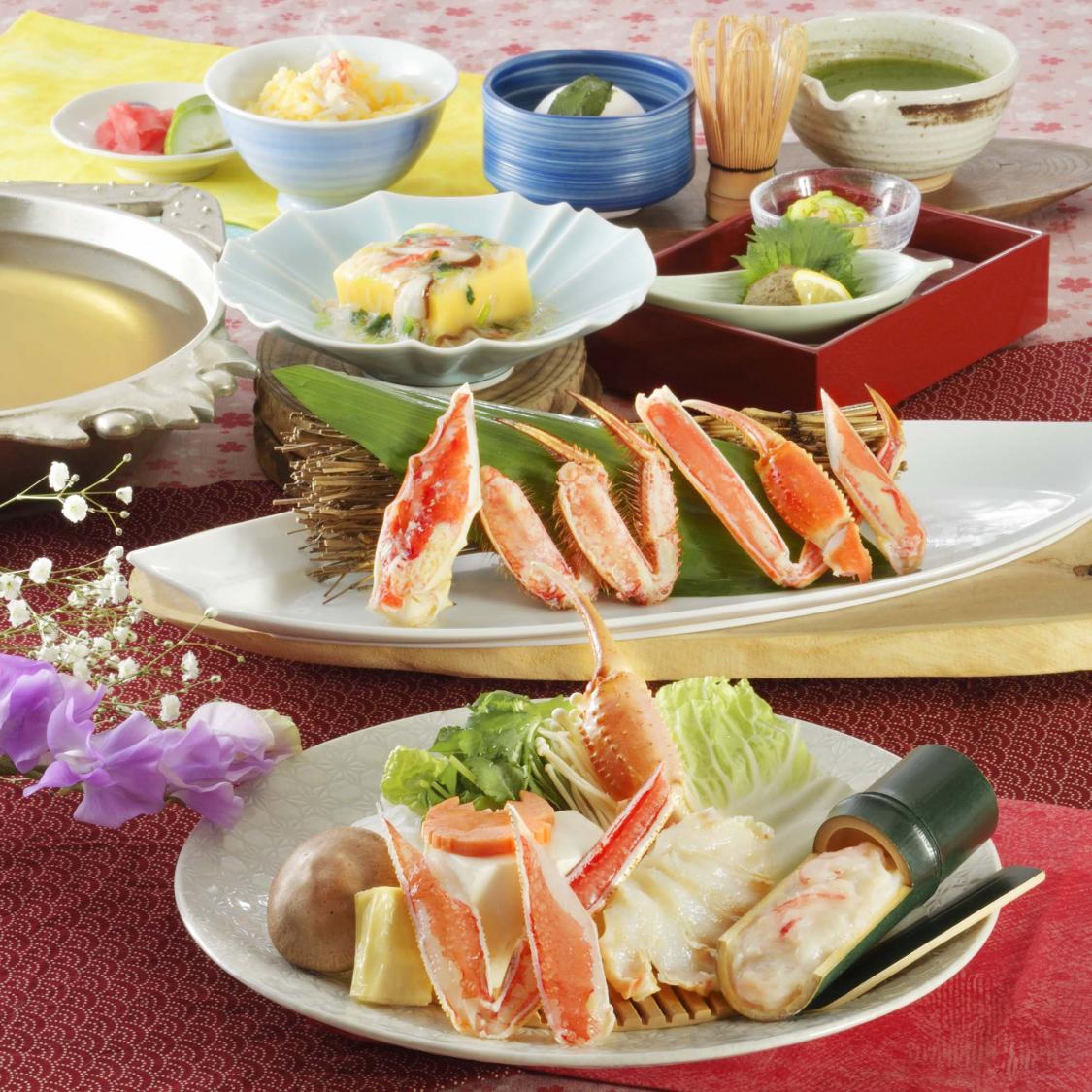 茹かに姫味くらべと看板料理かにすき特別コース 　辛夷（こぶし）