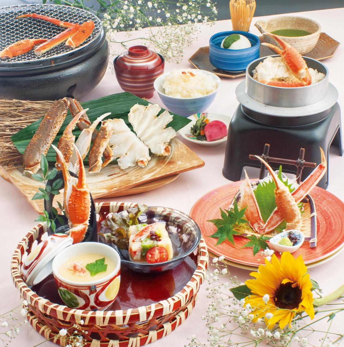 ズワイかに炭火焼会席　汐（うしお）