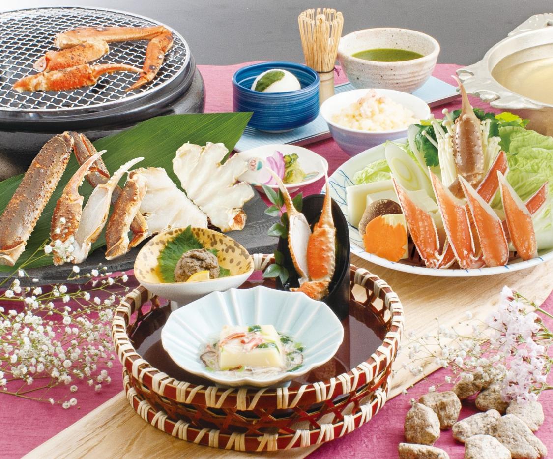 ズワイかに炭火焼とかにすきコース 　澪（みお）